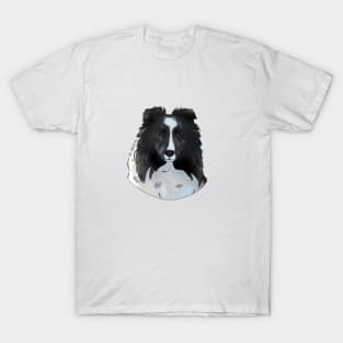 Black and White Sheltie T-Shirt